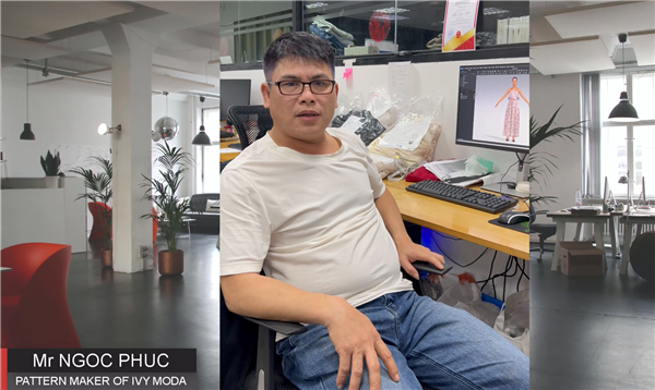 Mr Ngọc Phúc làm việc tại thương hiệu thời trang IVY MODA