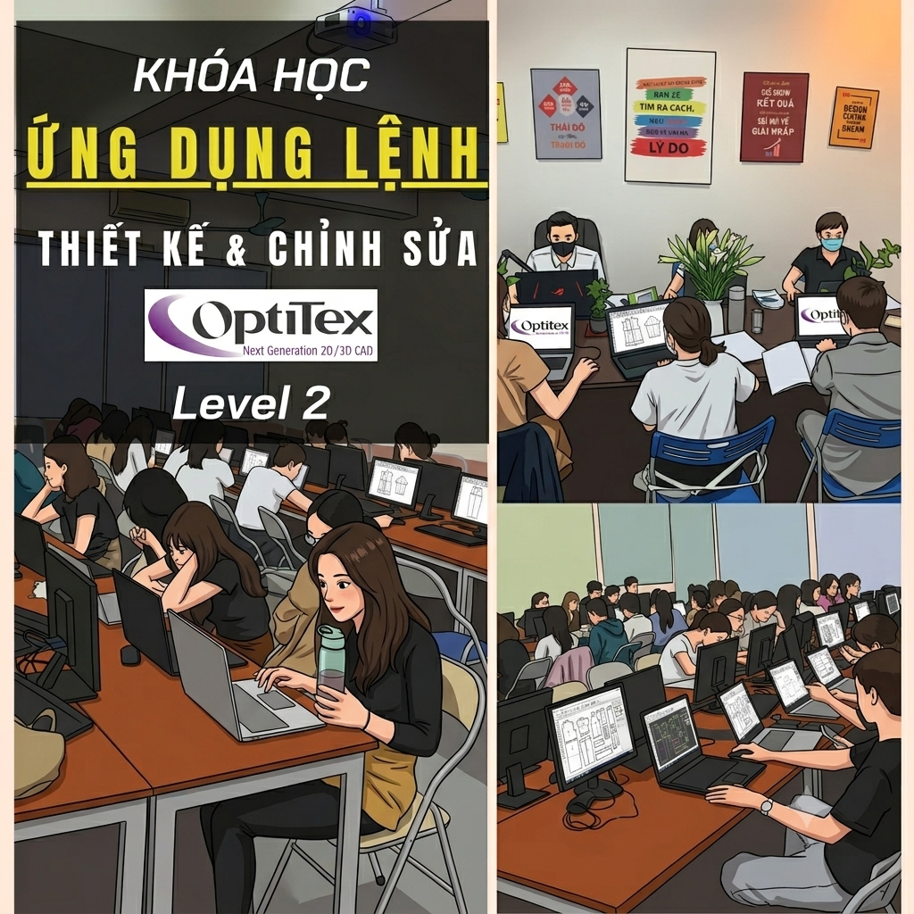 Khóa học ứng dụng lệnh THIẾT KẾ và CHỈNH SỬA RẬP trên phần mềm OPTITEX 