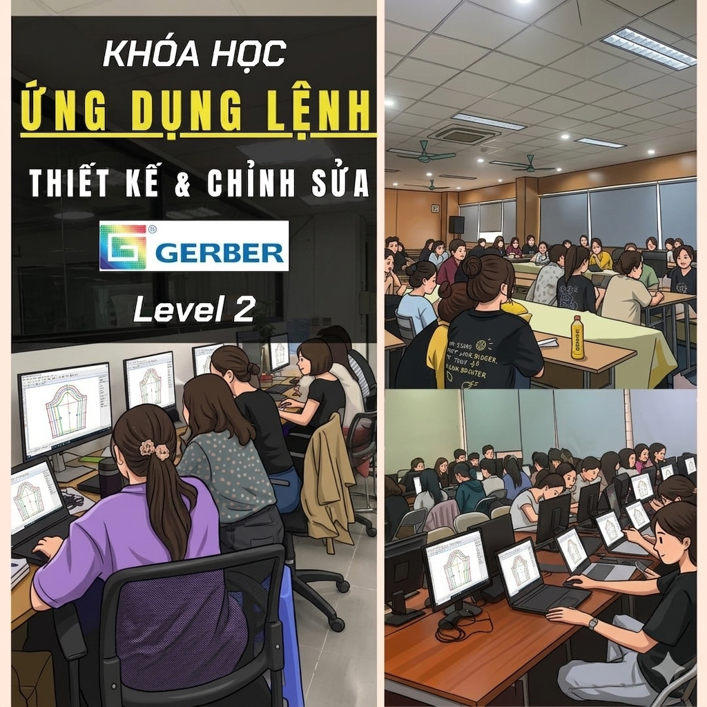 Khóa học ứng dụng lệnh THIẾT KẾ và CHỈNH SỬA RẬP trên phần mềm GERBER ACCUMARK