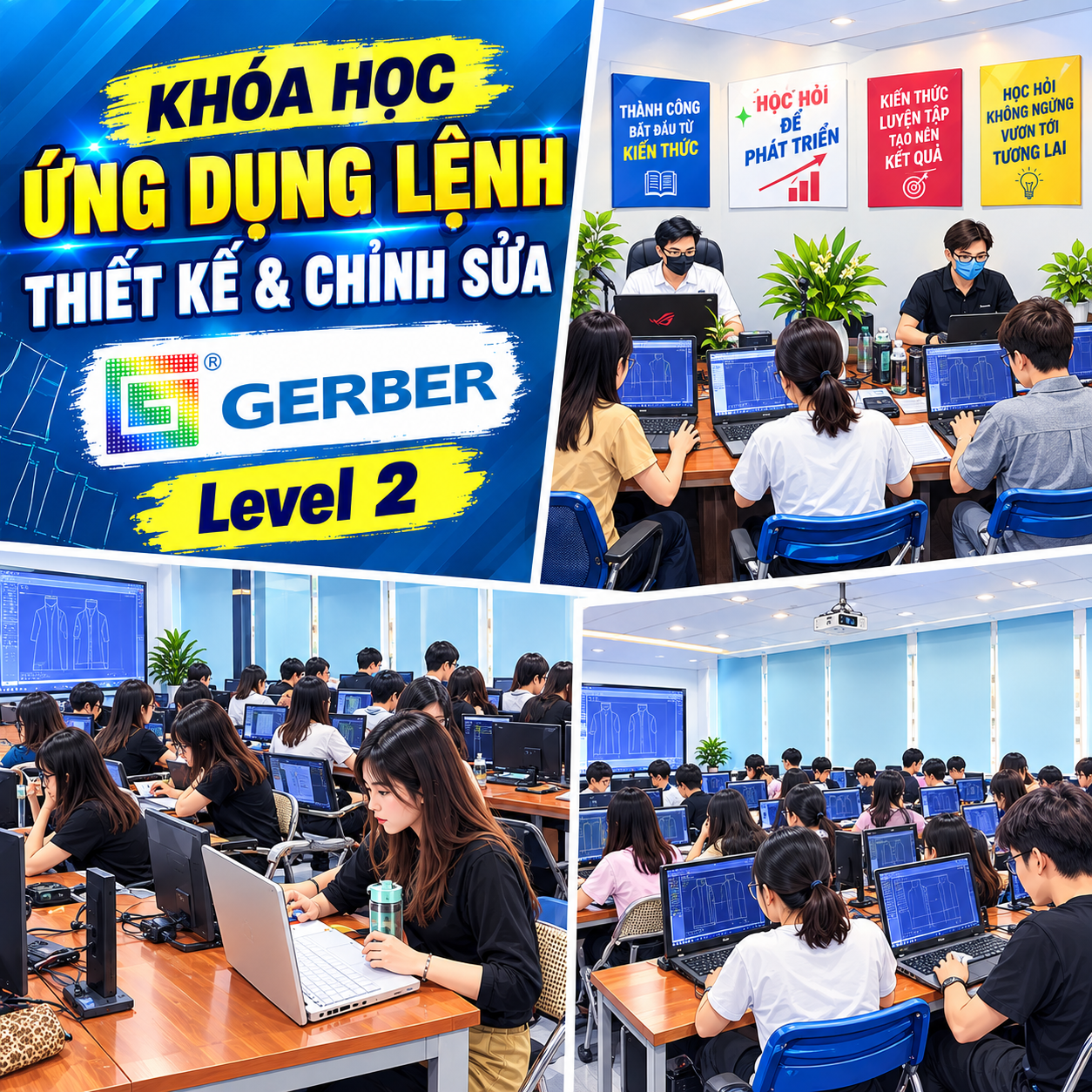 Khóa học ứng dụng lệnh THIẾT KẾ và CHỈNH SỬA RẬP trên phần mềm GERBER ACCUMARK
