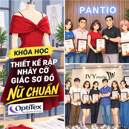 Khóa học thiết kế rập THỜI TRANG NỮ CHUẨN PHOM trên phần mềm OPTITEX