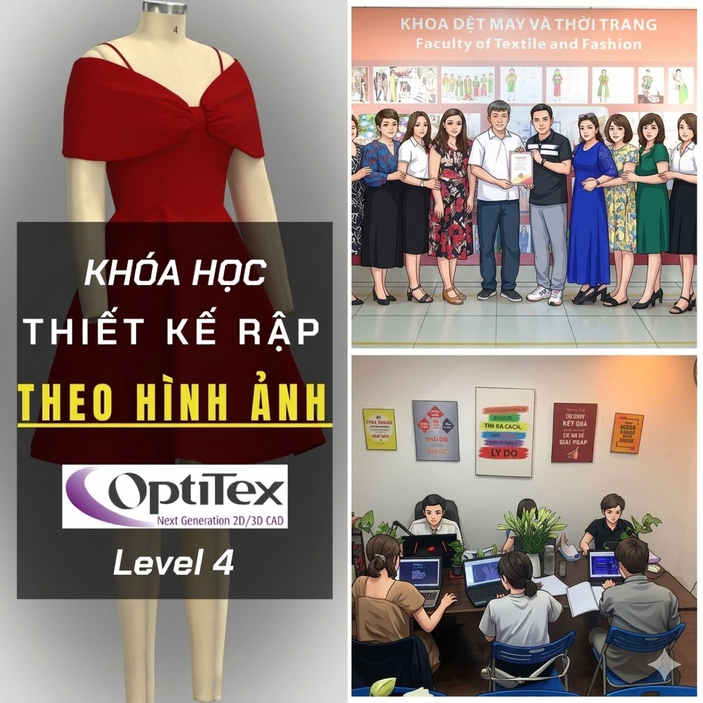 Khóa học thiết kế rập thời trang nữ theo hình ảnh trên phần mềm Optitex