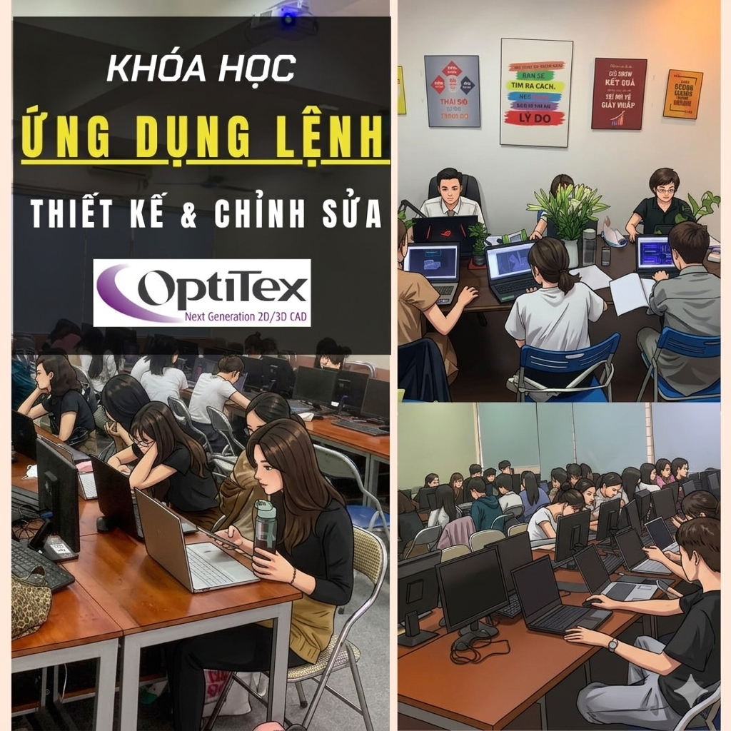 Khóa học ứng dụng lệnh THIẾT KẾ và CHỈNH SỬA RẬP trên phần mềm OPTITEX 