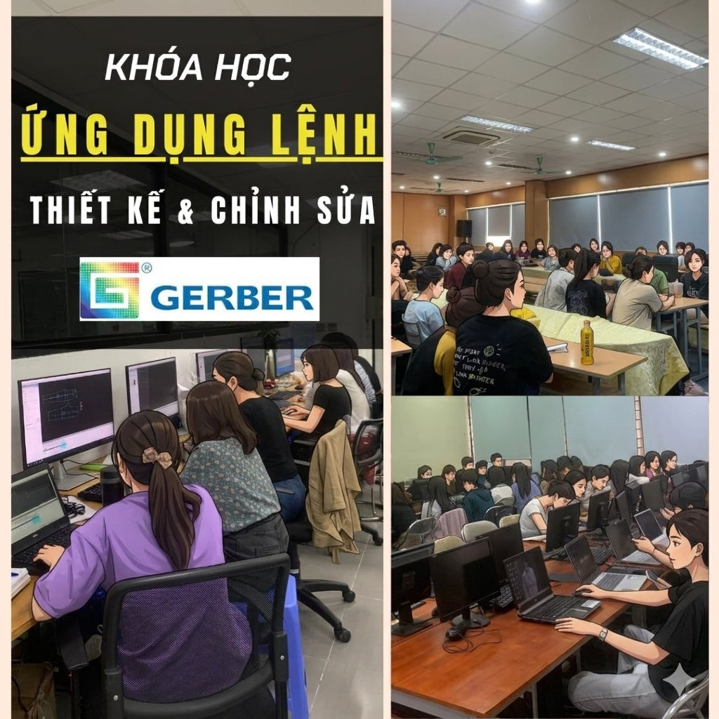 Khóa học ứng dụng lệnh THIẾT KẾ và CHỈNH SỬA RẬP trên phần mềm GERBER ACCUMARK