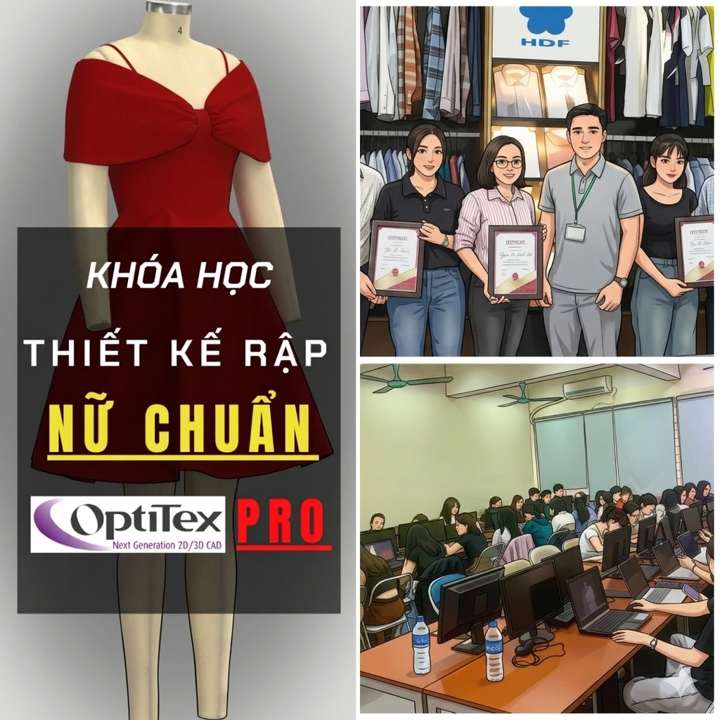 Khóa học thiết kế rập THỜI TRANG NỮ CHUẨN trên phần mềm OPTITEX PRO