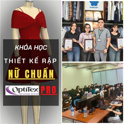 Khóa học thiết kế rập THỜI TRANG NỮ CHUẨN trên phần mềm OPTITEX PRO
