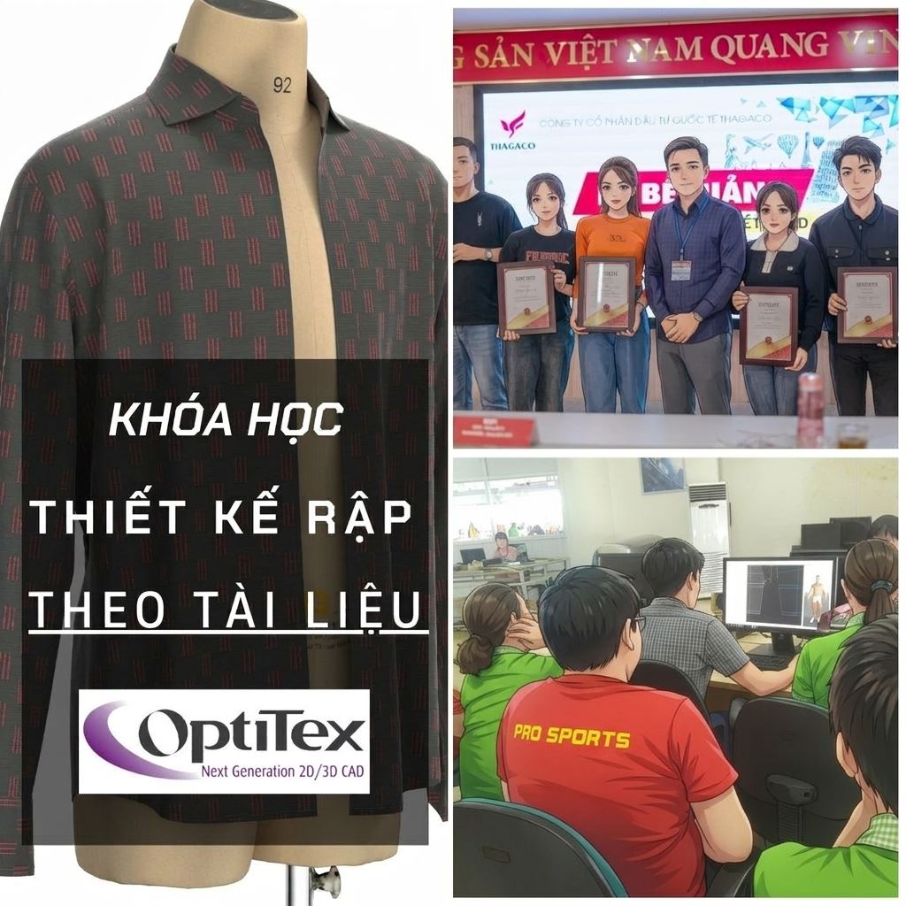 Khóa học thiết kế rập THEO TÀI LIỆU trên phần mềm OPTITEX
