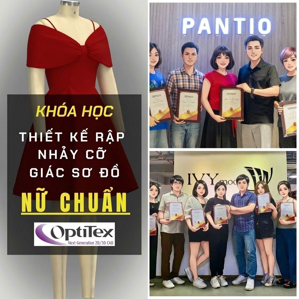 Khóa học thiết kế rập THỜI TRANG NỮ CHUẨN PHOM trên phần mềm OPTITEX